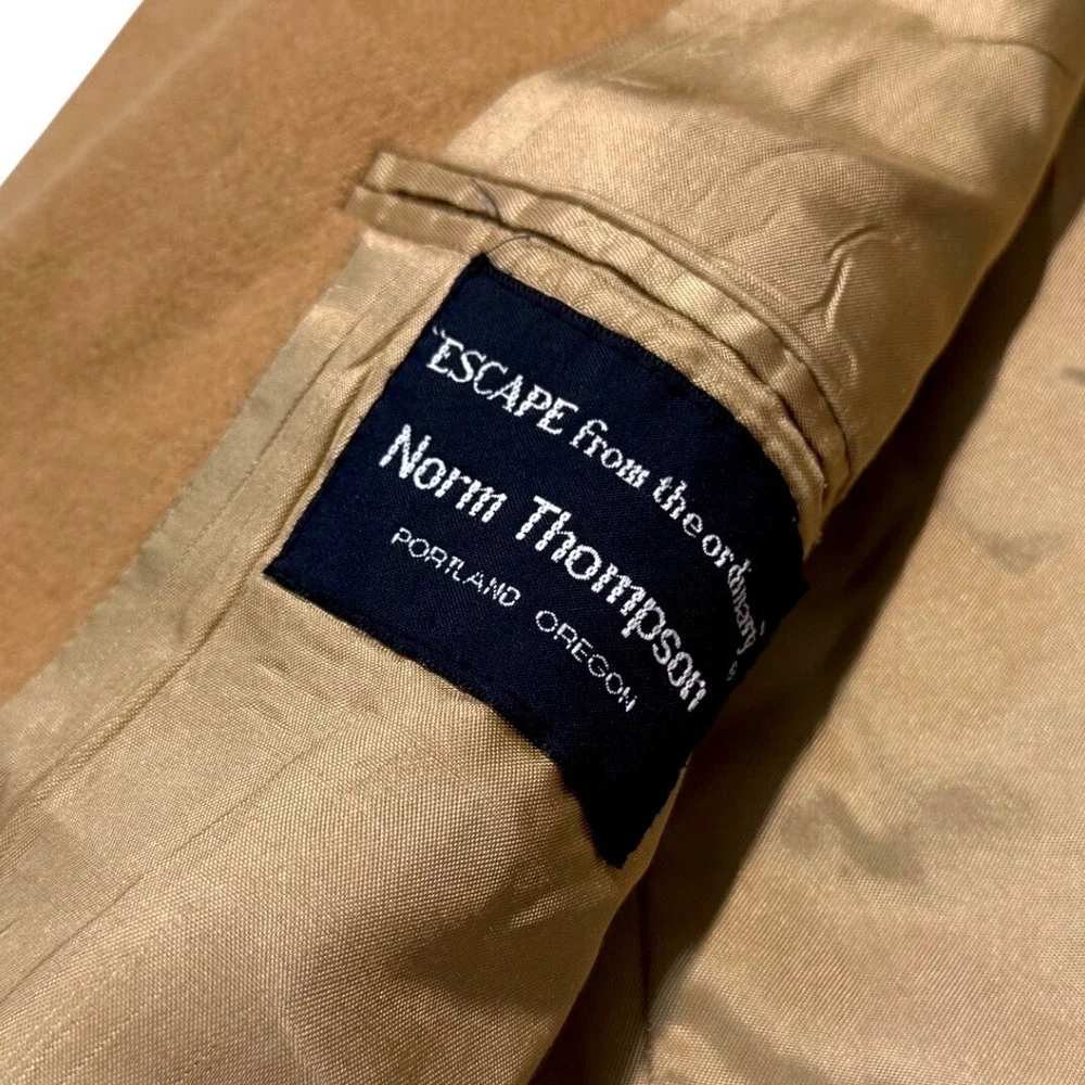 Norm Thompson‎ Mens Camel Wool Blend Blazer Sport Coat Jacket Made in USA - 42R